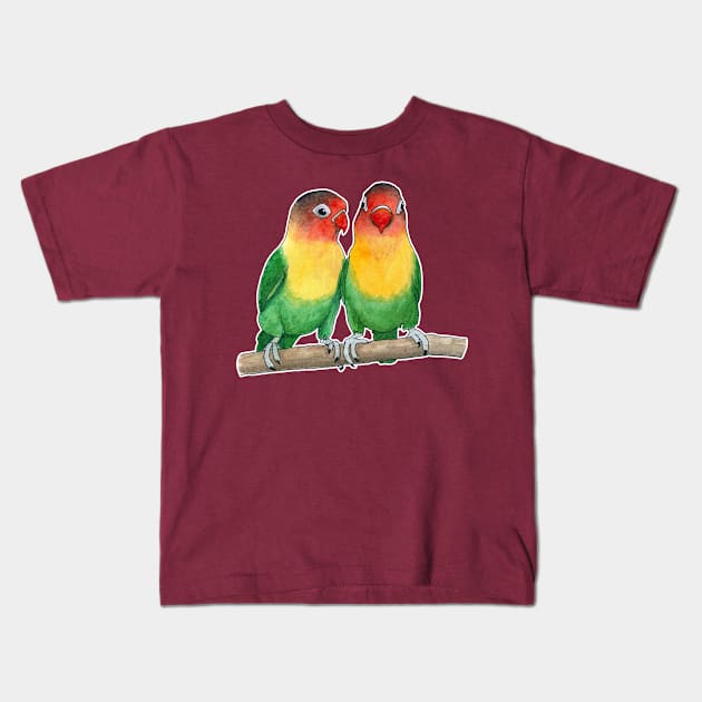 Fischer's lovebirds Kids T-Shirt by Savousepate